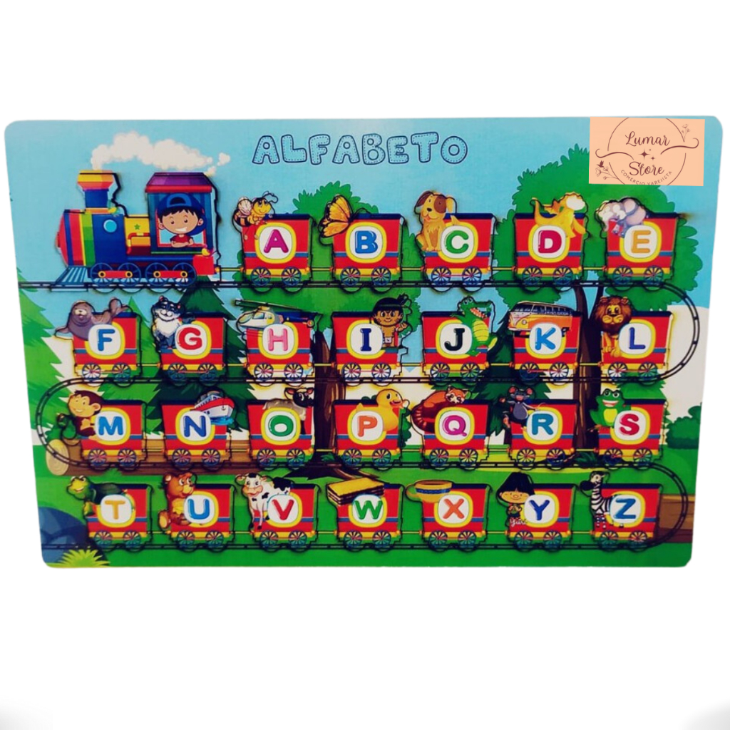 Alfabeto Divertido Trenzinho, Alfabeto para Montar, Alfabeto de ...