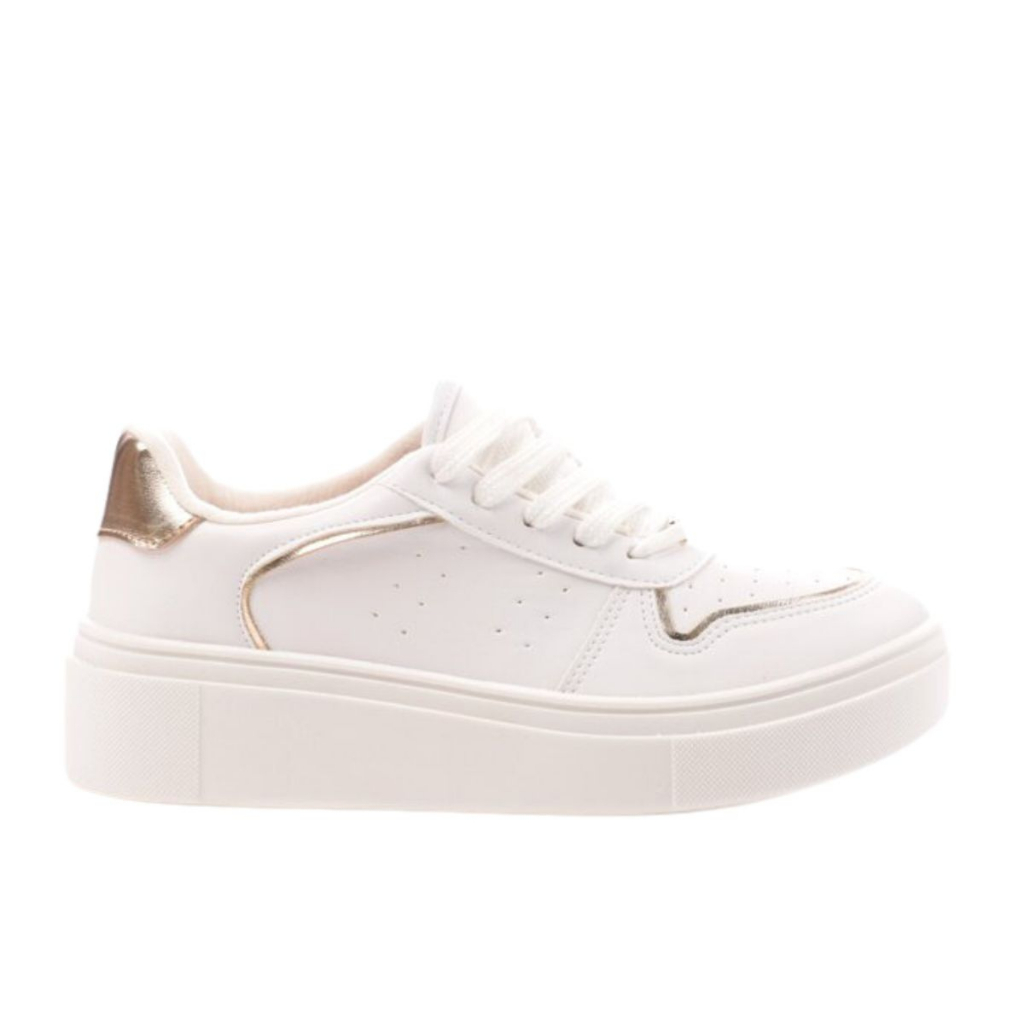 Vizzano tenis store branco com dourado