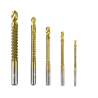 Kit 5 Brocas Espiral Corte Lateral Madeira Metal Ferramentas