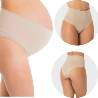 Calcinha Gestante & Pós-Parto Plus Size - Cintura Alta e Cós Dobrável Le Moiselle Disponível do M ao 52