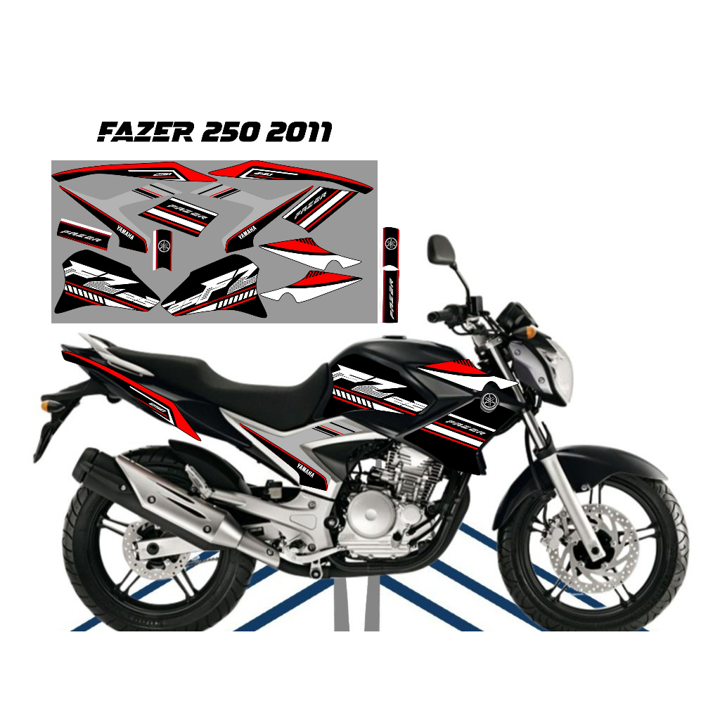KIT FAIXAS FAZER 250 2011 MEDIDAS PERFEITAS