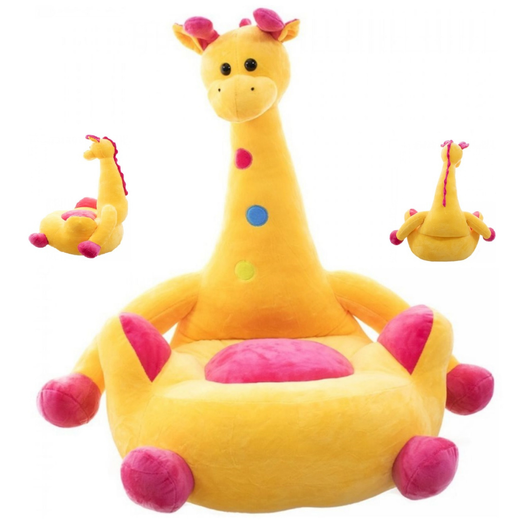 Girafa Pelúcia Fofinha Puff Infantil Bebe fofa macia