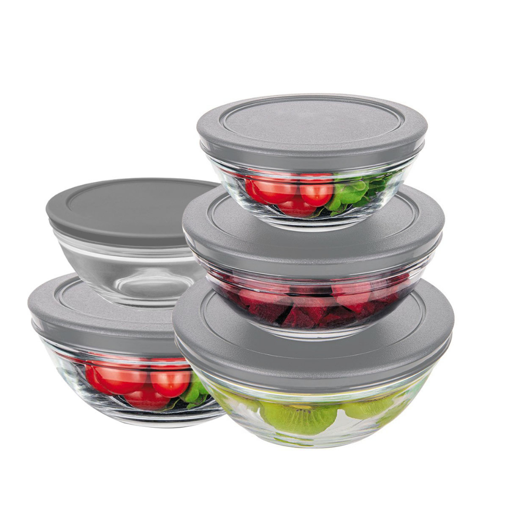Kit 5 Tapoer De Vidro Multicoloridos Alimentos Frutas | Shopee Brasil