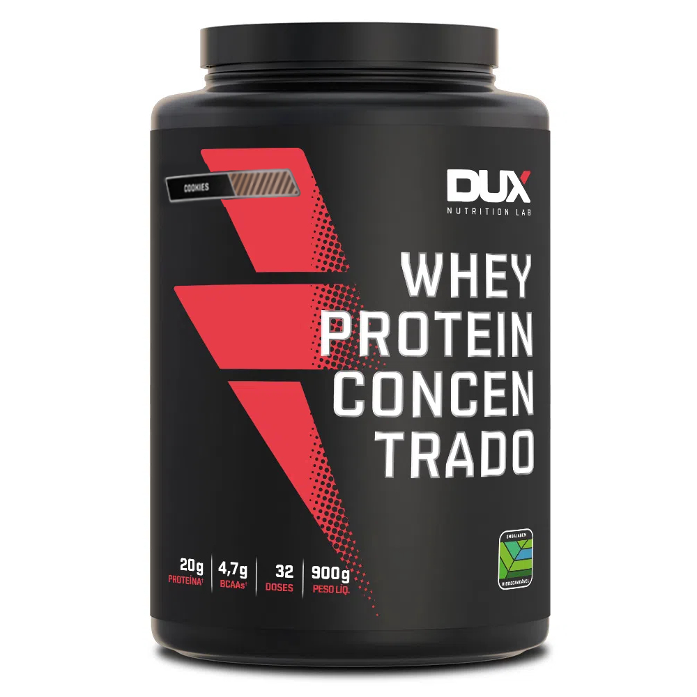 SUPLEMENTO EM PÓ WHEY PROTEIN CONCENTRADO SABOR COOKIES 900G – DUX NUTRITION