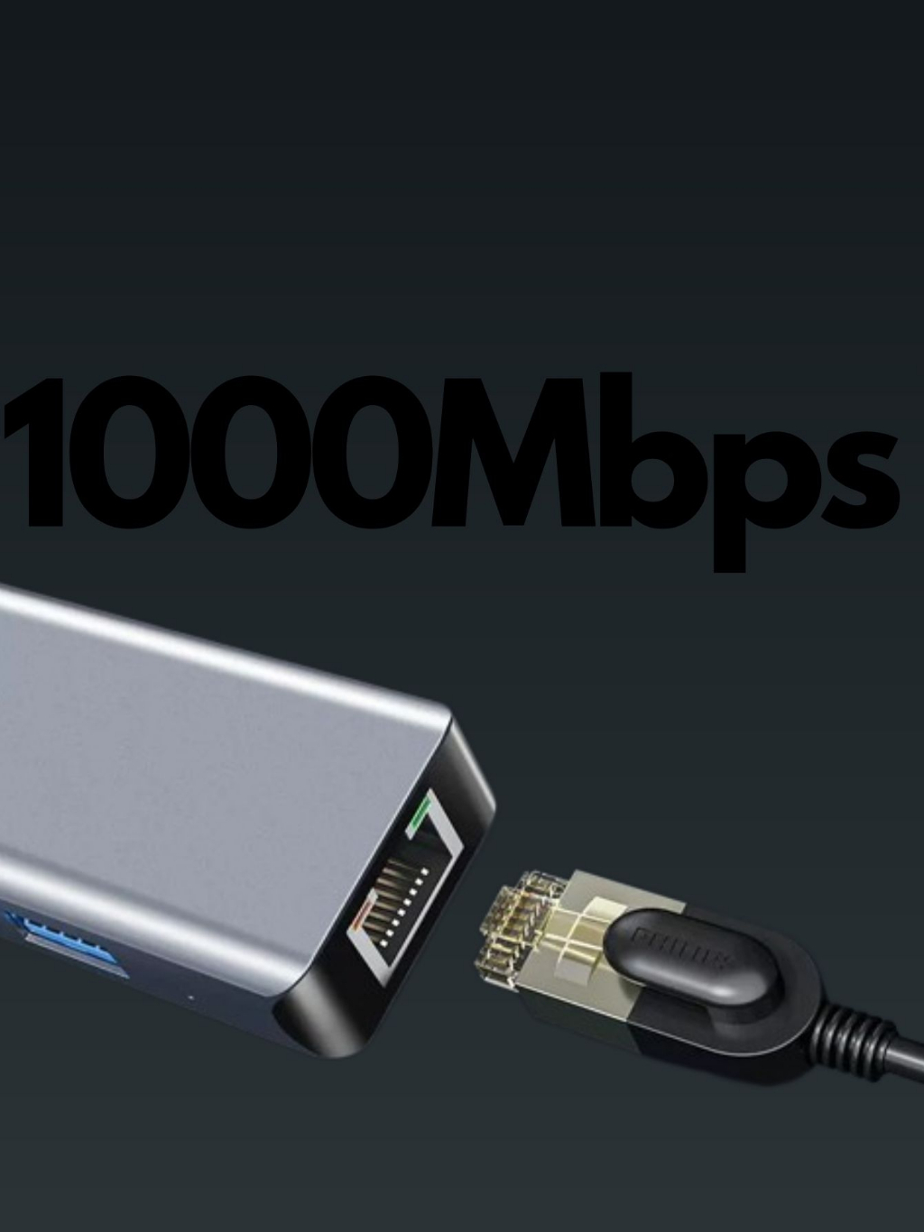 Hub USB C 8 em 1 com HDMI 4K RJ45 Adaptador Tipo C com USB 3.0 PD para ...