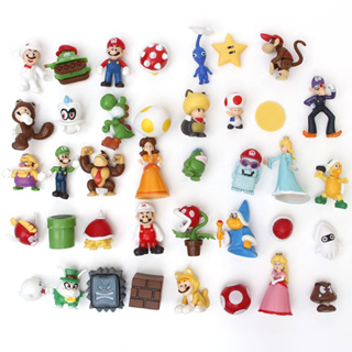 Bonecos Novos Super Mario Bros Bonecos Miniatura Mario Donkey Kong Peach Koopa Yoshi Colecionáveis em Oferta na Shopee