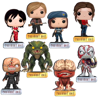 Totem Mdf Adesivado Resident Evil Decoração GEEK 12 cm Colecionável Plaquinha Personalizada Boneco POP Games Vários Modelos Centro de Mesa