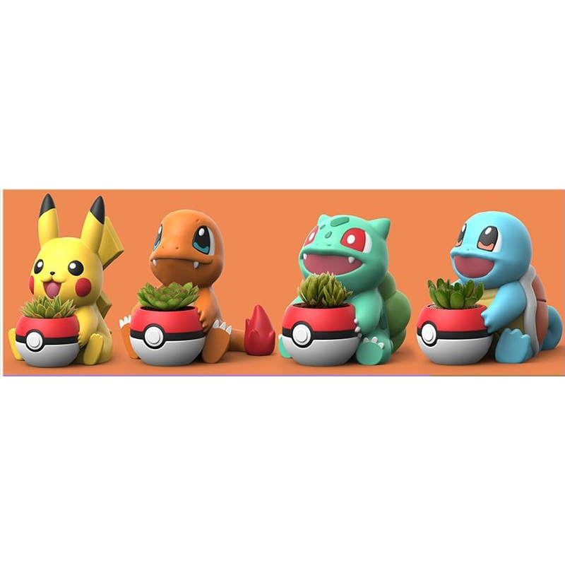 Vasos decorativos Pokemon para plantas e suculentas Cactos