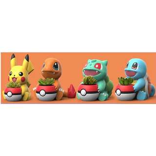 Vasos decorativos Pokemon para plantas e suculentas Cactos