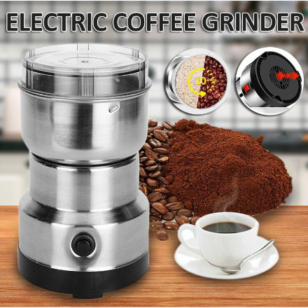Moedor de café elétrico, moinho de grãos de aço inoxidável, 