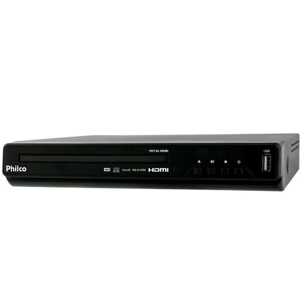 DVD Player Philco USB e Entrada HDMI PH136 Novo Shopee Brasil
