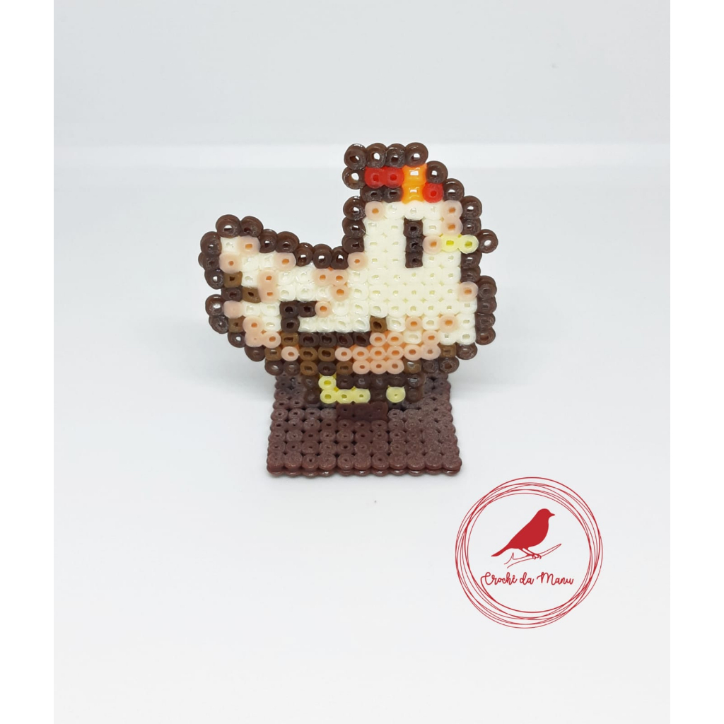 Chaveiroimãpeça Decorativa Galinha Stardew Valley Em Pixel Art Beads Hama Bead Shopee Brasil