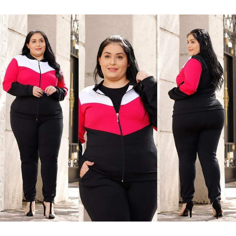 Conjunto agasalho store feminino plus size