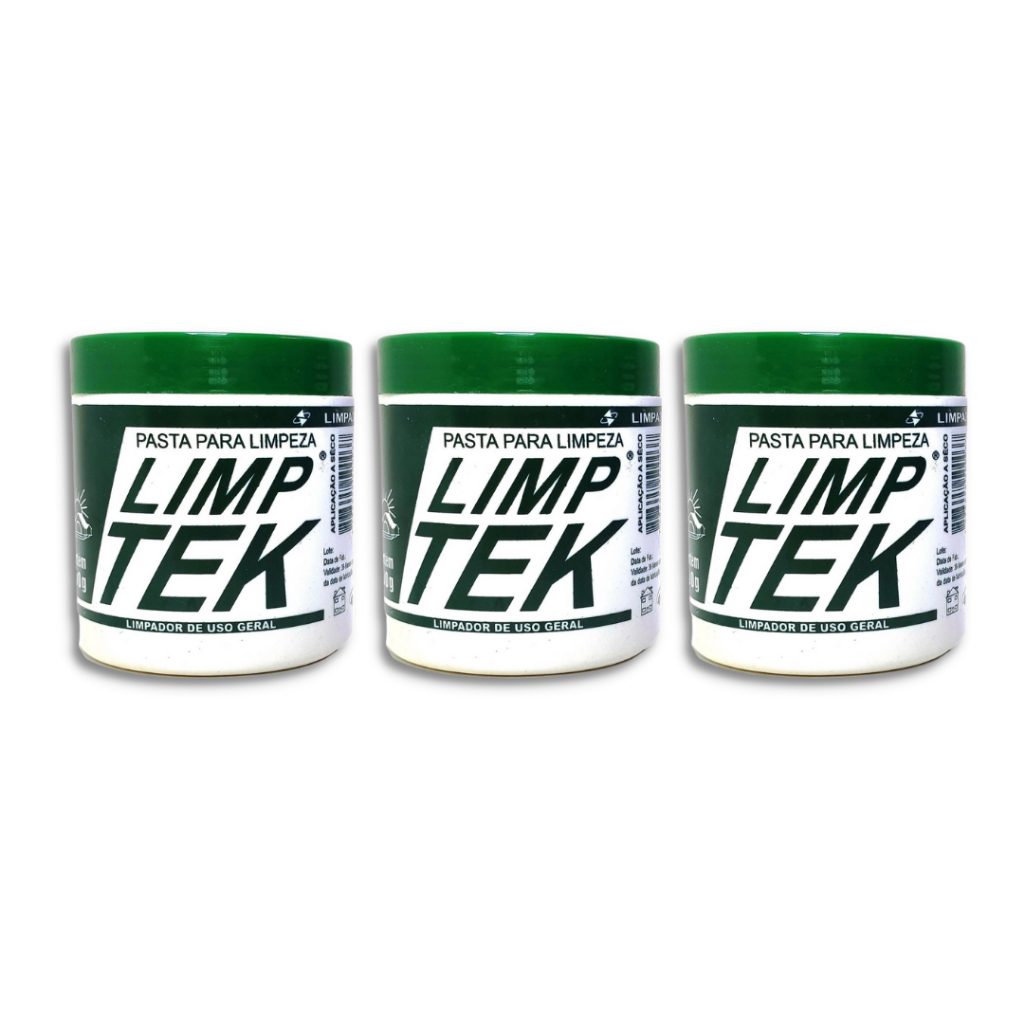 3 Pastas de Limpeza Lavagem a Seco Limp Tek C/500g Decoração Masculino Feminino Chá Panela Casamento Casa Nova coisas diferentes da shoppe achadinhos casa baratinho decoração elegante rustica multiuso lar cozinha banheiro carro