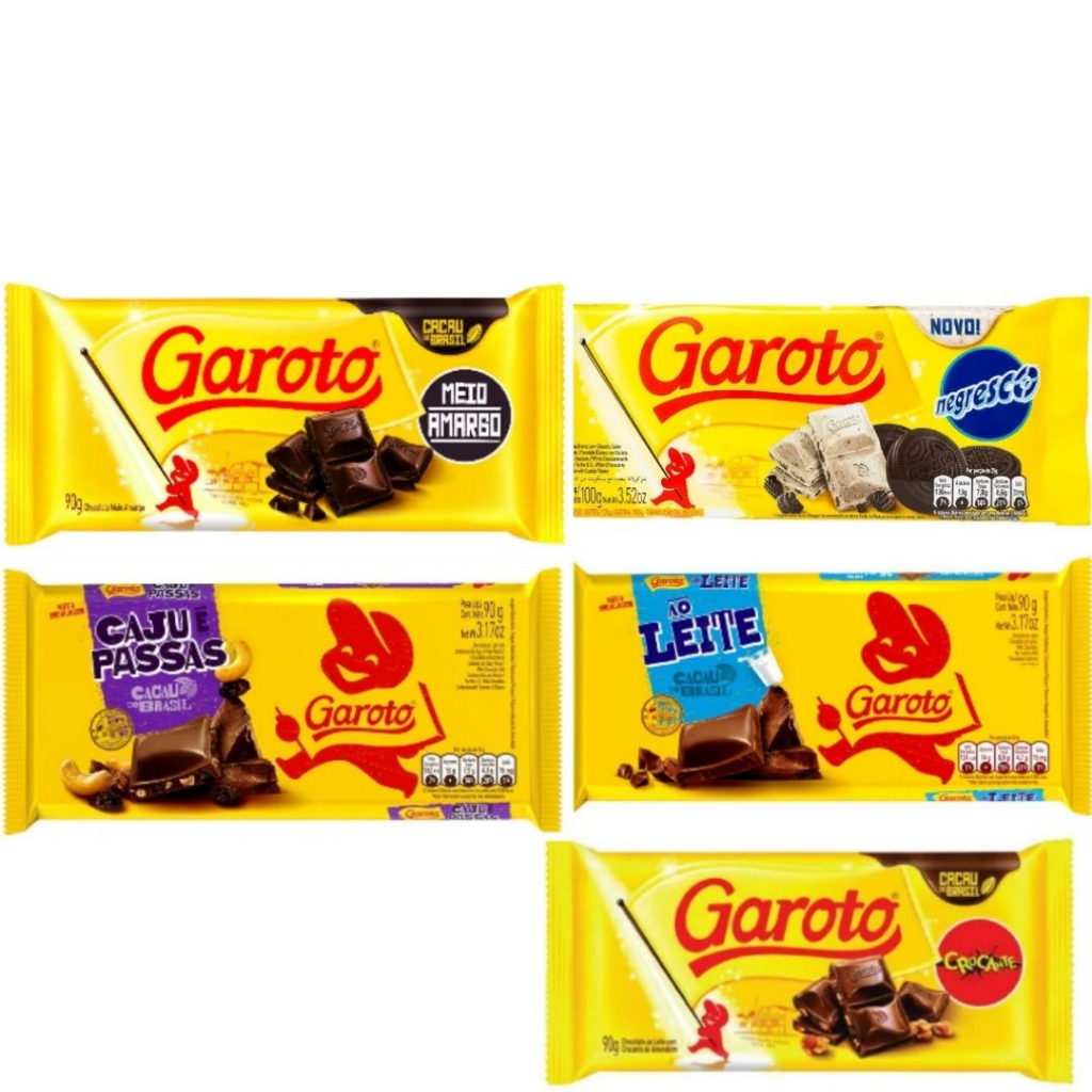 Caixa C 16 Barras Garoto 80g Todos Os Sabores Shopee Brasil 4612