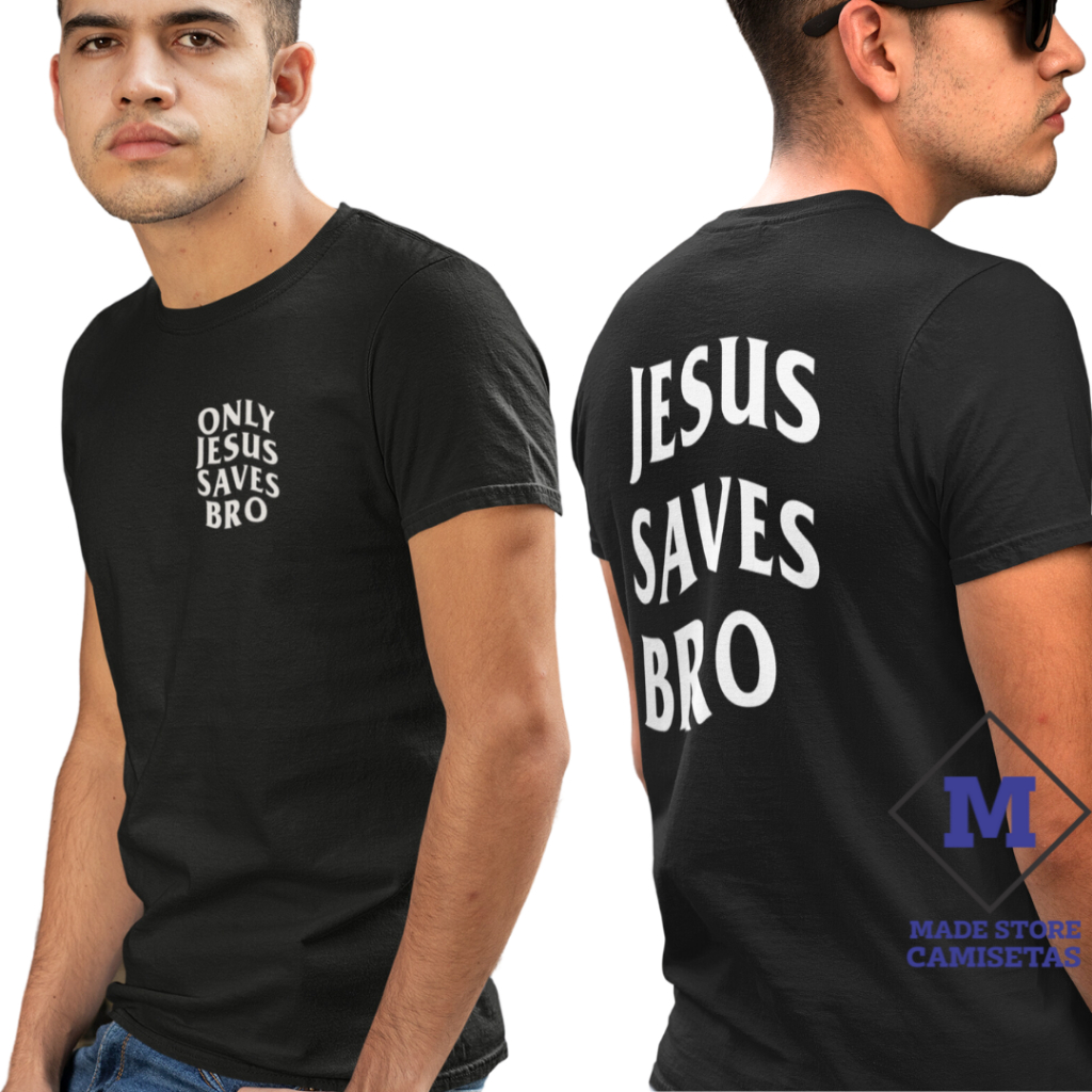 Camiseta Gospel Evangélica Jesus Saves Bro Md2 100 Algodão Lançamento Shopee Brasil 1342