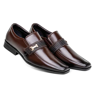 Sapato Masculino Social Couro Marrom Sapataria Bertelli Confort Luxo
