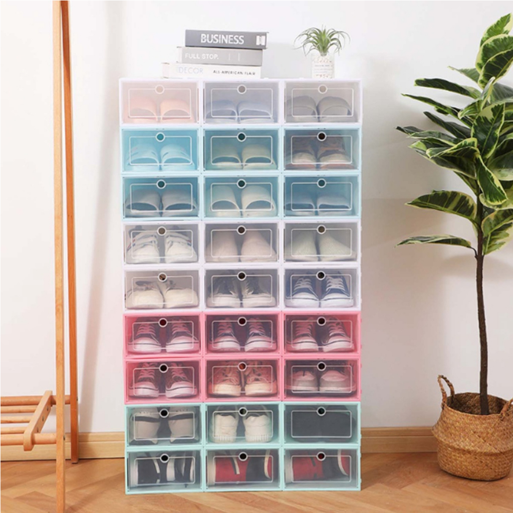 Kit 20 Caixa/Organizadores Para Tênis Sapatos Multiuso Empa. Tampa Flip