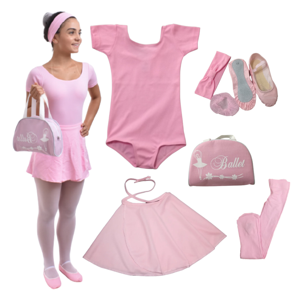 Kit de Ballet Infantil 7 itens Uniforme Balé