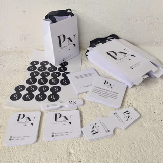 Kit Básico Econômico- 10 mini sacolas, 30 tags acessórios, 30 cartões de garantia + adesivos lacre