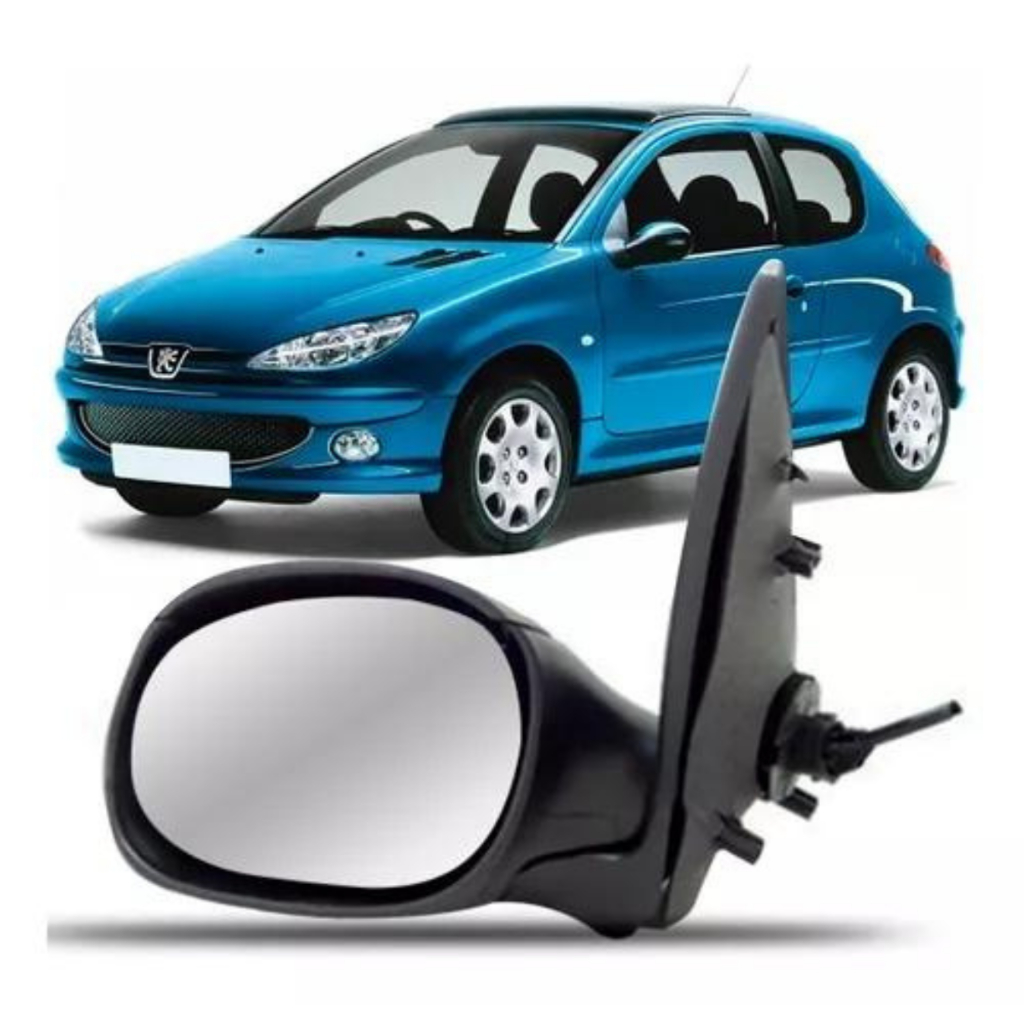 Retrovisor Peugeot 206 99 A 10 E 207 08 A 14 C/ Controle | Shopee Brasil