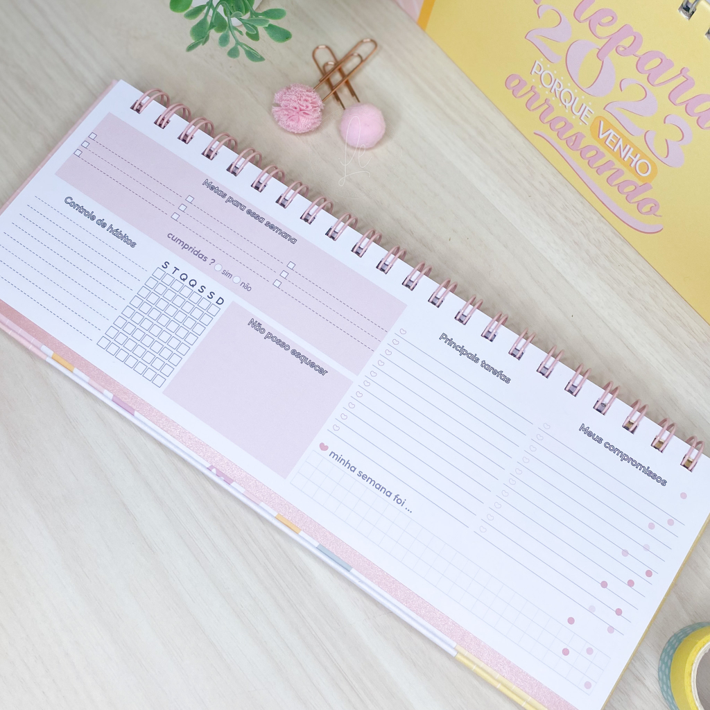 Planner organizador, planner de mesa, desk planner, organizador semanal ...
