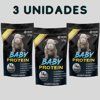 Combo Suplemento Alimentar Dog Filhote com Dosador Baby Protein Bully Nutrition