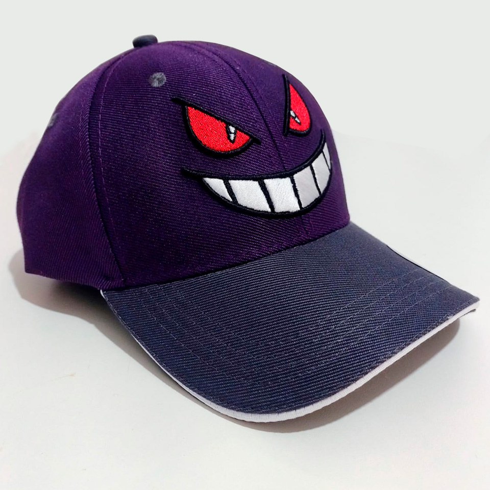 Boné Anime Gengar Pokemon Roxo Com Regulagem Bordado | Shopee Brasil