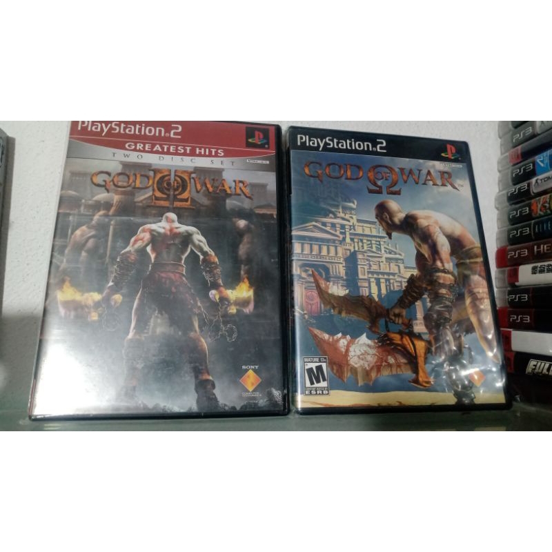 dois jogos god of war 1 e 2 original para PlayStation 2