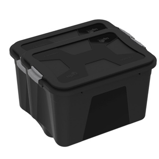 kit 2 Caixa Organizadora Multiuso Plástica 56 Litros Com Tampa