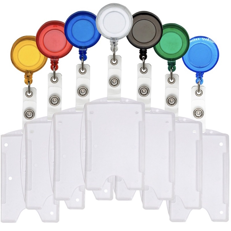 Porta crachá Retrátil ( rolles clips ) C/Porta Crachá Rígido | 1 unidade