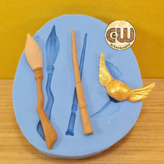 Molde Silicone Kit Harry Potter Confeitaria e Artesanato - Biscuit - Festa