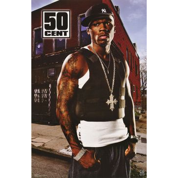 Poster Premium adesivado - 50 Cent rap | Shopee Brasil