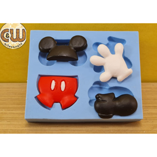 Molde Silicone Kit Mickey Confeitaria e Artesanato - Biscuit - Festa