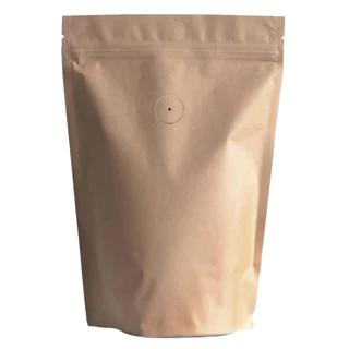 Embalagem Stand Up Pouch, Kraft, Com Zíper e Válvula Aromática (50unidades)