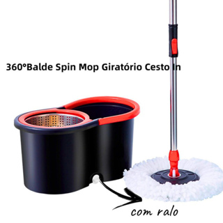 Comprar MOP Giratório Balde Rodo Limpeza Centrífuga Spin Esfregão Absorve  360 - a partir de R$42,76 - Comercial JP
