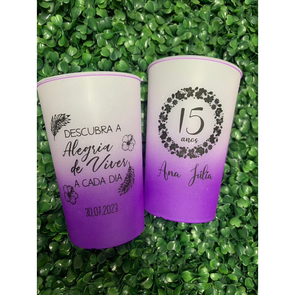 Kit 70 Copos Twister 480ml degradê personalizados