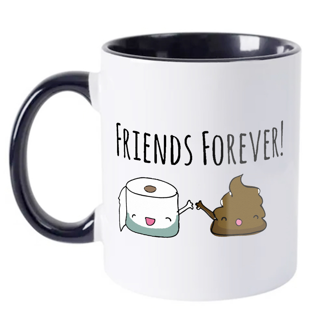 Caneca Best Friends Forever Coco e Papel Higiênico