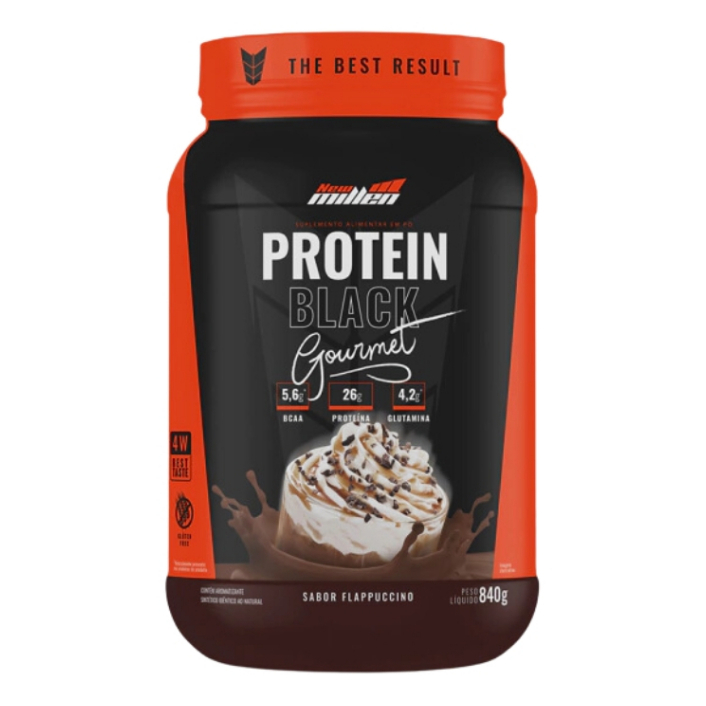 Whey Protein Black Gourmet 4W Concrentado Isolado 840g – New Millen