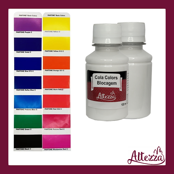 Cola Blocagem Colors PVA Colorida 100g Altezza | Shopee Brasil