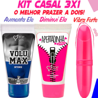 Kit Sex shop Casal 3x1 Sexy shop Produtos Eróticos Especial brinquedos adultos