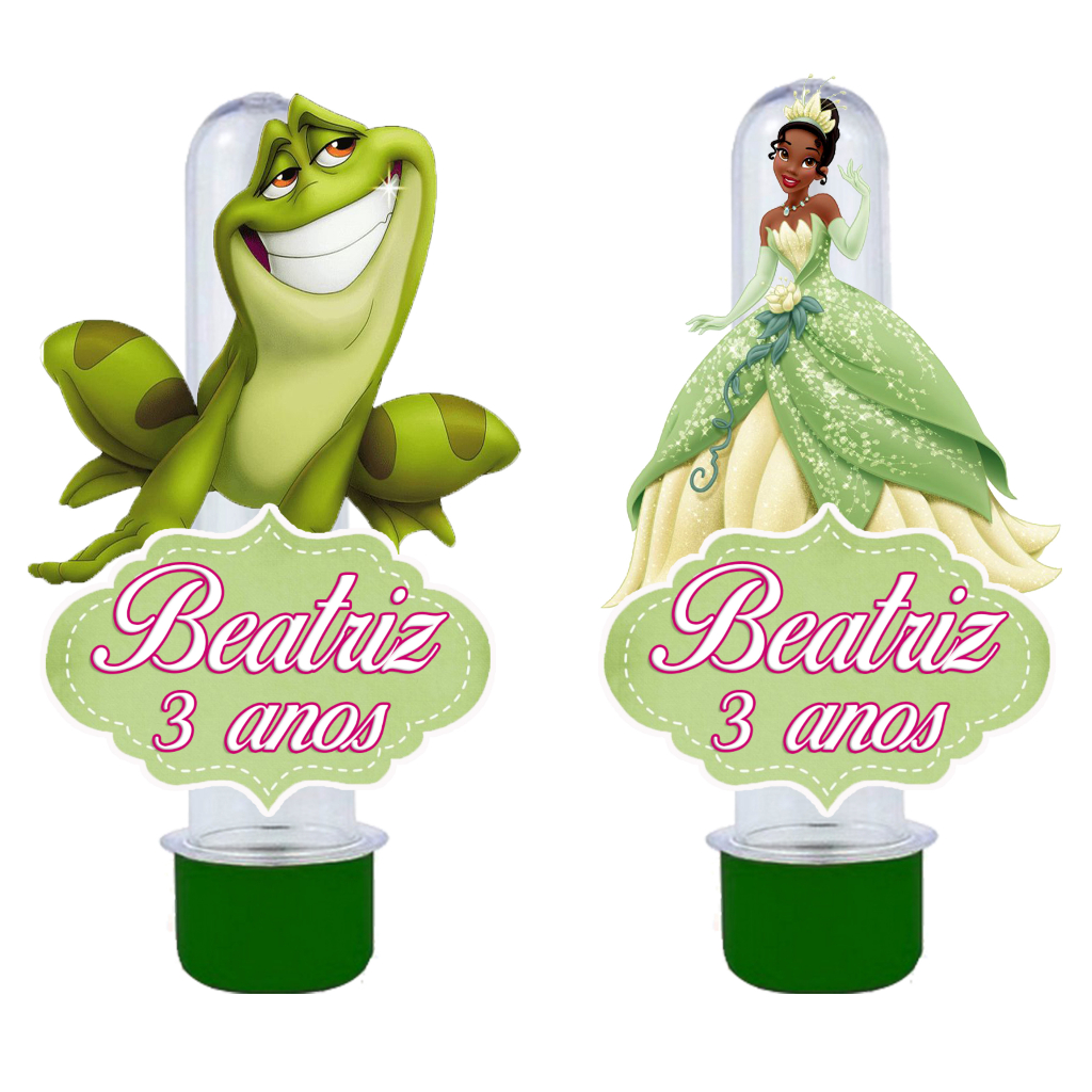 Tubete Personalizado A Princesa Tiana E O Sapo 15 Unidade Shopee Brasil 0507