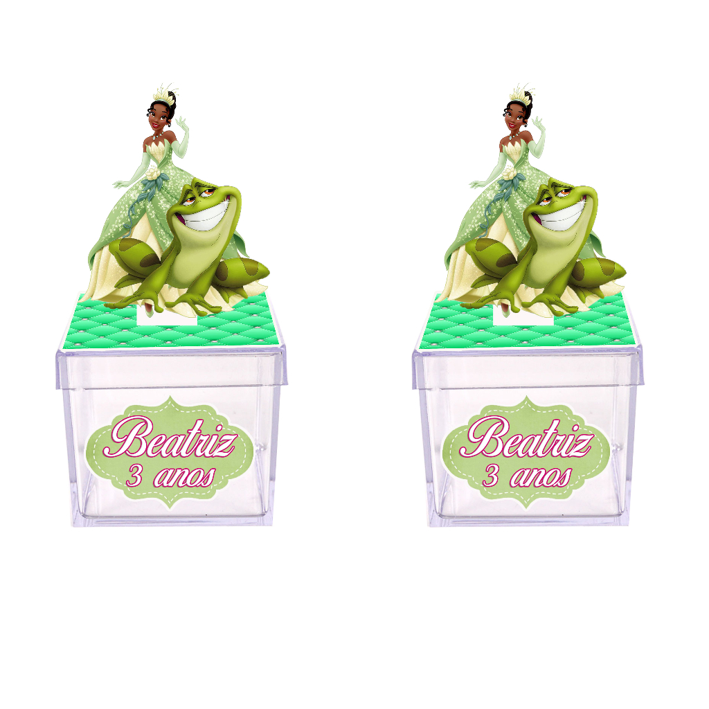 Caixinha Personalizada A Princesa Tiana e o Sapo (10 Unidade) | Shopee ...