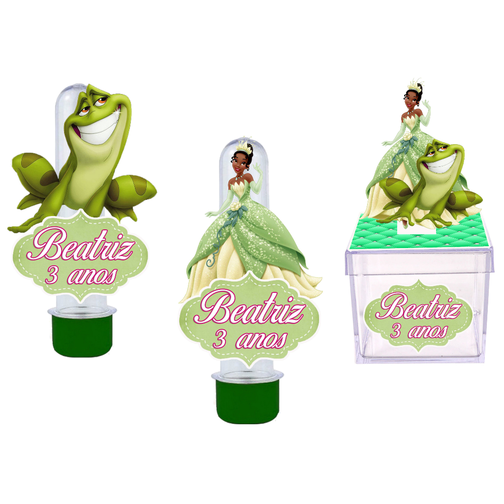 Kit 10 Tubete E Caixinha A Princesa Tiana e o Sapo (5 De Cada) | Shopee ...