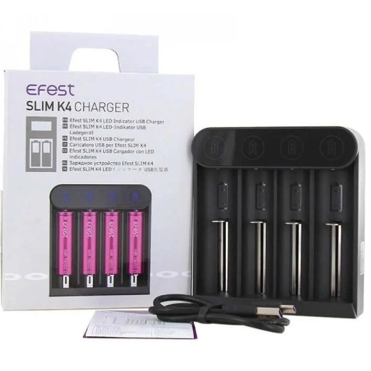 CARREGADOR - EFEST - SLIM K4 | Shopee Brasil