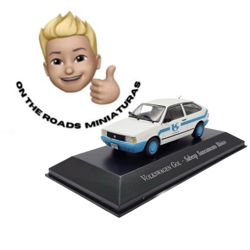 Miniature Volkswagen Gol Sabesp - Véhicule De Service En Métal, échelle 1/43, Marque IXO