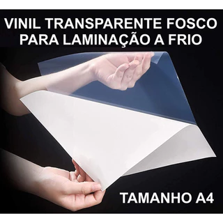 Vinil Adesivo Transparente Fosco 10 Folhas A4 Para Laminação A Frio