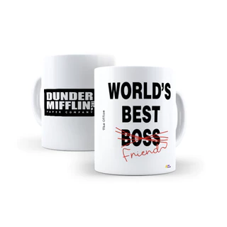 Caneca World Best Boss Friend The Office Dunder Mifflin