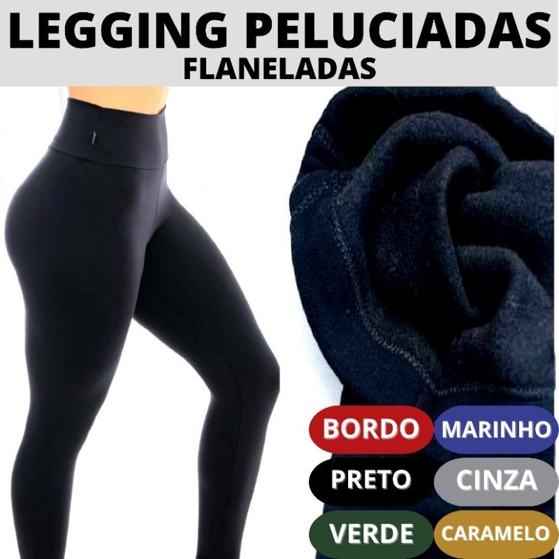 Legging Peluciada Flanelada Térmica Fitness Academia P ao GG - TRAÇOS FINOS  - Calça Legging - Magazine Luiza