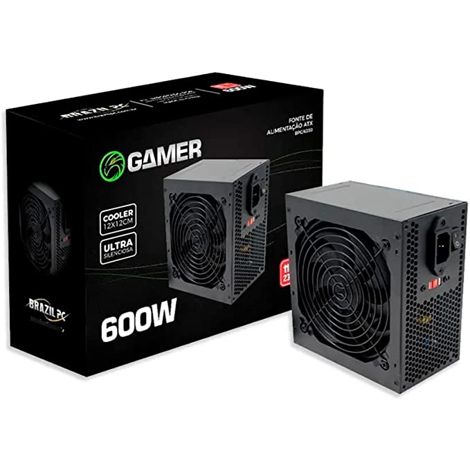 Fonte De Alimentacao 600w Gs600 80 Plus White Gamemax Cor Preto 110V/220V